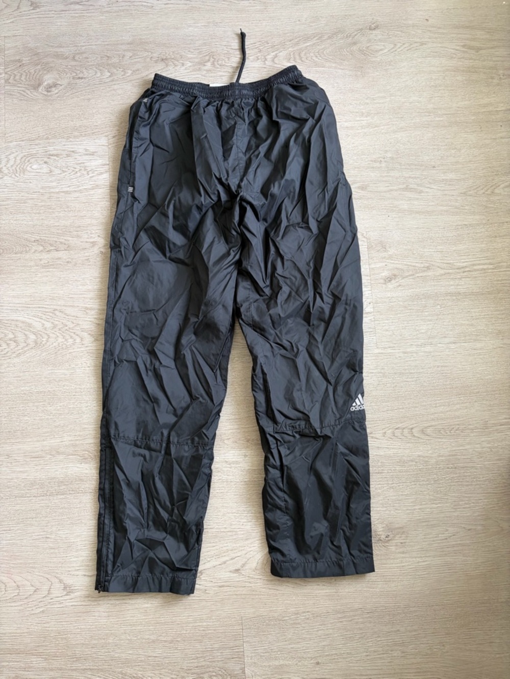 adidas Men's Black Athletic Track Pants with Zip Ankles